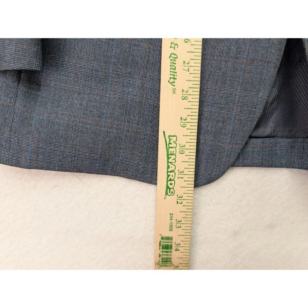 Hart Schaffner Marx Vintage Men's Blazer Jacket Sport Coat Size 40R Blue Plaid